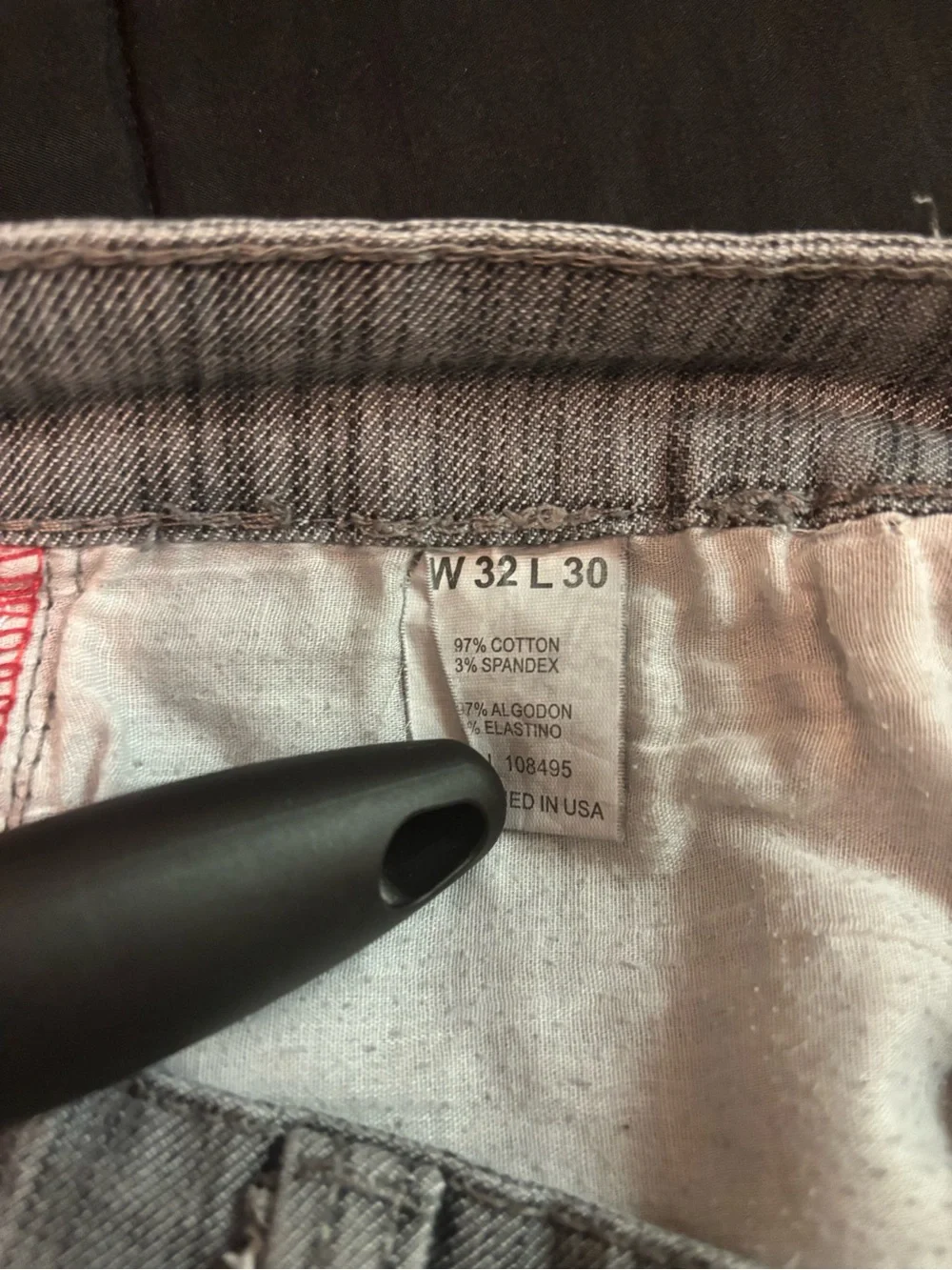 Victorious Men’s Light Gray Slim Stretch Straight Jeans 32x30